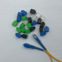 Penutup Debu Ferrule SC 2.5mm Konektor Serat Optik Anti-debu 5g Garansi 5 Tahun Tali Pengaman Anti-hilang untuk Kabel Patch SC FTTH Telekomunikasi