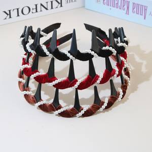 Banda para el pelo dentada simple de estilo coreano Moda para <span class=keywords><strong>mujer</strong></span> y aro para el pelo al por mayor de bandas para el pelo clásicas calientes - Product Image 4