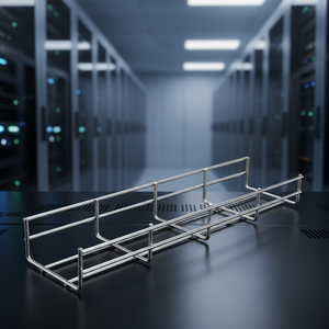 Canaux de câbles en treillis métallique, acier inoxydable, revêtement en poudre - Product Image 2