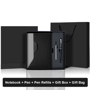 Fournisseur en gros Cuir végan Fente pour stylo <span class=keywords><strong>Couture</strong></span> Cahier de notes Papeterie de direction Boîte en vrac avec sac en papier - Product Image 3