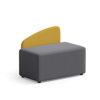Canapé de réception modulaire combinable, banc d'attente commercial incurvé, canapé lounge moderne pour hall public