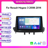 Lecteur DVD de voiture Mekede MS 8 cœurs 8+128 Go avec écran IPS, affichage monté sur véhicule pour Renault Megane 3 2008 2014 9 pouces