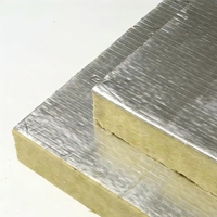 Panneau en laine de roche ignifuge avec revêtement en aluminium pour conduits CVC et murs extérieurs