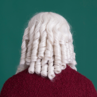 Ensemble perruque et barbe de Père Noël en fibre haute température pour déguisement, vente en gros