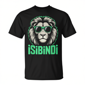 T-Shirt Promozionale Unisex con Stampa Serigrafica del Leone Nero Isibindi, Girocollo, Manica Corta - Product Image 2