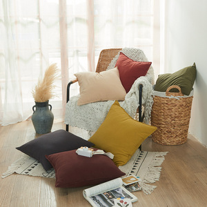 Hiện Đại Thanh Lịch Dệt 100% Cotton Thân Thiện Với Môi Tùy Chỉnh Gối Bao Gồm Hình Vuông Rắn Có Thể Giặt Không Đóng Cửa Nhà Quốc Gia - Product Image 3