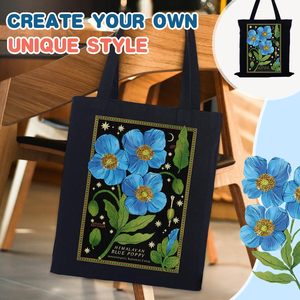 Bolsa de Compras de Lona Negra Sublimada de Alta Calidad, con Logotipo Impreso Personalizado, Reutilizable, Bolsa de Lona de Algodón Lisa - Product Image 3