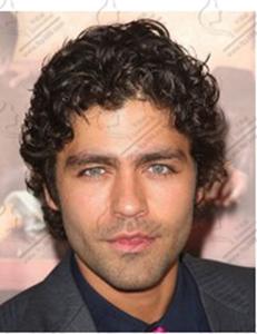 Fournitures d'usine perruque pour hommes européens et américains couleur naturelle petits bandeaux de <span class=keywords><strong>cheveux</strong></span> courts <span class=keywords><strong>bouclés</strong></span> perruques synthétiques fabriquées à la machine - Product Image 2