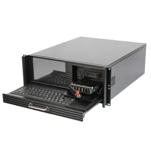 All-in-one Lcd Display Screen With Touch-pad Keyboard 4U Workstation Case Industrial Computer Case