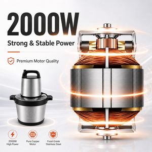 Pilon à igname 6L, produit de cuisine domestique, mixeur électrique en acier inoxydable, robot culinaire, machine à piler le Fufu - Product Image 3