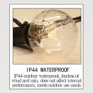 Exterior IP44 impermeable 25FT 25 LED G40 bombillas transparentes globo Navidad cadena de luces para boda, Patio, jardín, Hotel, patio - Product Image 6