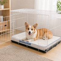 Matelas matelassé rafraîchissant en silicone pour cage à animaux avec base antidérapante et fenêtre transparente, idéal pour les cages intérieures en fil métallique – Conception de voyage