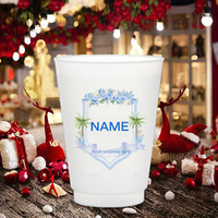 Vasos de Bar de Plástico Esmerilado Reutilizables de 16 oz con Logotipo Personalizado Kailiou, Tazas de Vino, Vasos Flexibles Esmerilados para Eventos y Bodas