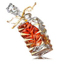 Carafe à vin en verre cristal 750 ml, style américain, transparente, cadeau d'affaires pour hommes, accessoires de bar, pour petit ami, mari