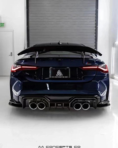 Kit carrosserie pour BMW M4 G82, style AD amélioré, en fibre de carbone, comprenant pare-chocs, jupes latérales, diffuseur, spoiler et capot, état neuf - Product Image 4