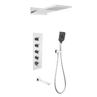 Robinet de douche en laiton Koala KS-3004, haute qualité, moderne, à température constante, 4 fonctions, monocommande, avec cartouche céramique en bronze – Vente chaude