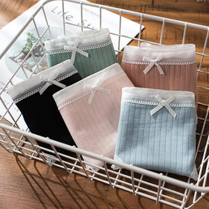 उच्च गुणवत्ता वाले बड़े आकार के अंडरवियर महिलाओं की मध्यम कमर महिलाएं जैविक कपास की पैंटी, महिला अंडरवियर - Product Image 2