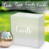Hochzeits-Kartenbox Empfangsbox DIY Acryl-Kartenaufbewahrungsbox für Geschenke Spenden Kartonverpackung - für Babypartys Geburtstage