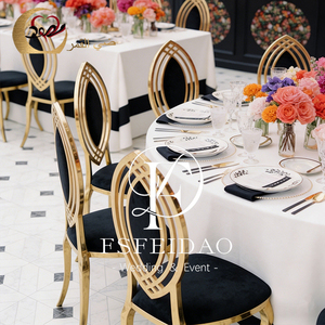 Gold Frame Stainless Steel <b>Velvet</b> Modern Luxury Commercial <b>Dining</b> <b>Chairs</b> for Weddings Events Restaurants & Hotels - Product Image 4