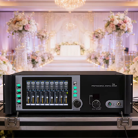 Console de mixage numérique professionnelle 24 canaux avec enregistrement USB, en aluminium, 4 sorties stéréo principales, console de mixage en rack