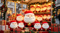 Peluche personnalisée du Père Noël, jouet en peluche rond et doux, support OEM ODM pour la décoration de Noël à la maison, cadeau, peluche personnalisée du Père Noël