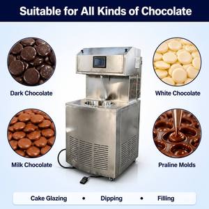 Machine automatique de fusion et de tempérage du chocolat, bol en acier inoxydable, fondoir à chocolat de qualité alimentaire, commande par écran tactile, CE ISO - Product Image 4