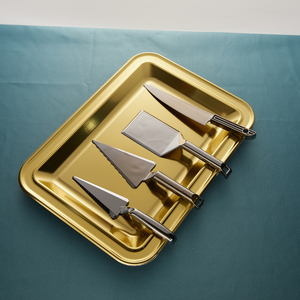 XUELI <span class=keywords><strong>Vaisselle</strong></span> jetable écologique Assiettes en <span class=keywords><strong>plastique</strong></span> de service plaquées or et argent pour la restauration et les fêtes - Product Image 5