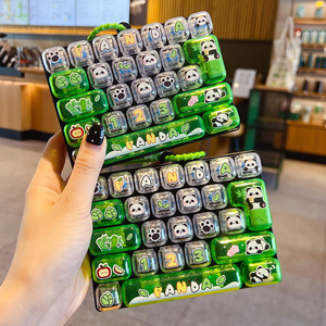 HECION 2026 Panda Klavye Anahtarlık 26 Tuşlu Stres Çarkı Oyuncak Karikatür Hayvan Stres Giderici Anahtarlık Çanta Süsü Taşınabilir Yenilikçi Hediye - Product Image 1