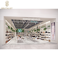 Magasin de chaussures de luxe Idées de décoration Magasin de chaussures Meubles Étagère Design en bois Sac à main Présentoir à chaussures