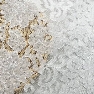 Tela de Encaje Guipur Blanco con Ojales, Tela de Tul Bordada <span class=keywords><strong>para</strong></span> Vestidos de Novia, Encaje Francés con Pestañas, Suministro de Fábrica - Product Image 4