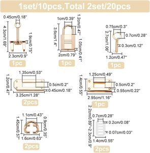 WADORN Lot de fermoirs de sac en alliage, quincaillerie de fermeture pour sacs à main, accessoires de fabrication de sacs DIY, attaches de verrouillage, connecteurs de chaîne en D - Product Image 5