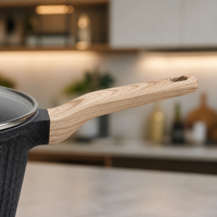 Batterie de cuisine 23 pièces en pierre de granit antiadhésive, comprenant des casseroles, poêles, poêle à frire à induction, faitouts, plancha et poêle à œufs, pour la cuisson