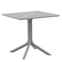 Table en plastique Offre Spéciale carrée blanche pour jardin patio extérieur