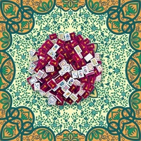Mahjong Americano, Baldosas de Cerámica Acrílicas con Diseño de Lago, Tamaño y Color Personalizados, Duraderas, Portátiles y Ecológicas