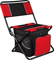 Chaise de camping pliable portable d'extérieur avec dossier et sac isotherme en polyester imperméable pour la randonnée, la chasse, le pique-nique et la pêche
