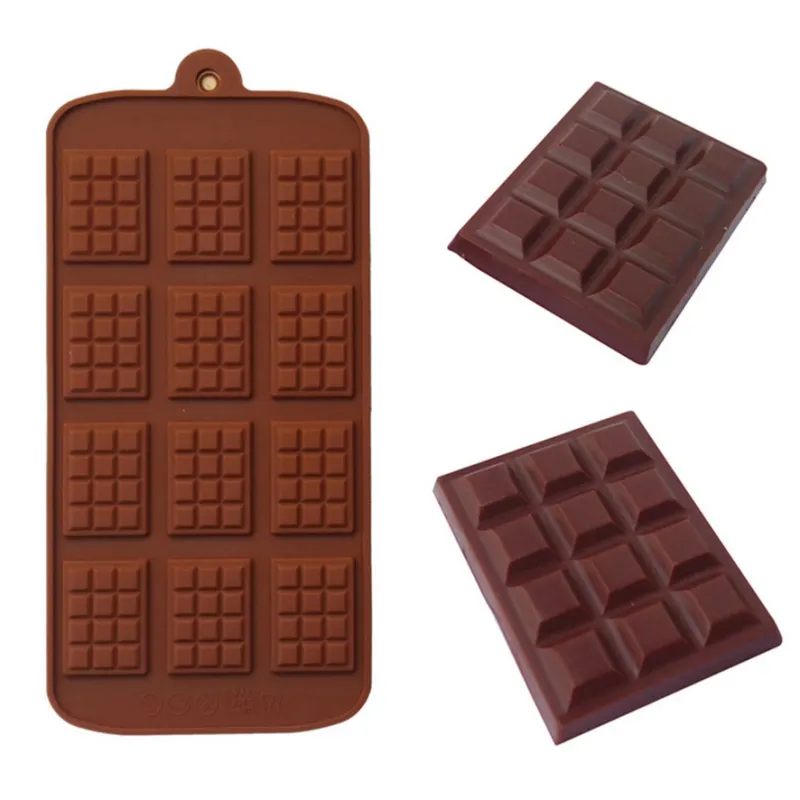 Molde de silicone para doce, forma de silicone com 12 moldes de chocolate para decoração de bolos, acessórios de decoração, forma de confeitaria