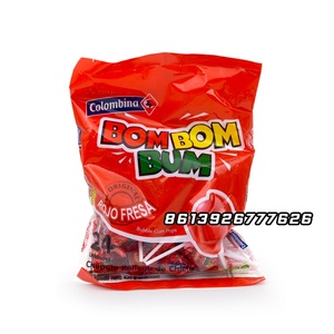 Big Bom Bom - Piruleta Rellena de Goma de Mascar con Sabor a Fresa - Product Image 4