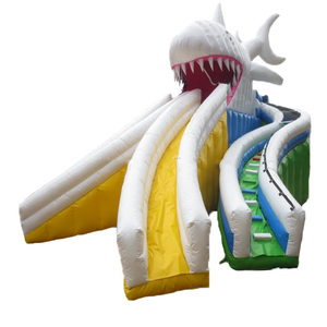 2025 người bán tốt nhất Chất lượng cao Inflatable cá mập trượt trên đất/trò chơi phổ biến Inflatable siêu trượt/Inflatable trượt lớn giá - Product Image 1