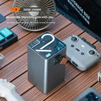Batterie Externe Portable 3C 296Wh en Alliage, Chargeur 300W avec Affichage Numérique, Idéale pour le Camping et le Stockage d'Énergie (Brevetée)