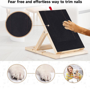 Dog &amp; <strong>Cat</strong> Folding <strong>Scratch</strong> Pad &amp; Treat <strong>Box</strong> with Nail File &amp; Grinder Adjustable Height Durable Wood - Product Image 3