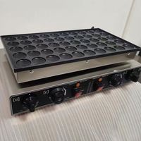 Machine à mini-crêpes électrique REALMAX en acier inoxydable antiadhésive, pour 25 mini-crêpes, idéale pour la préparation alimentaire