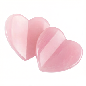 Grattoir <span class=keywords><strong>Gua</strong></span> <span class=keywords><strong>Sha</strong></span> en <span class=keywords><strong>quartz</strong></span> <span class=keywords><strong>rose</strong></span> <span class=keywords><strong>véritable</strong></span> à bords lisses en forme de cœur 3D pour masser le visage et favoriser le raffermissement de la peau - Product Image 5