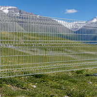 Panneau de clôture en treillis soudé 3D en acier galvanisé, revêtement PVC, double fil, anti-escalade, pour élevages de bétail et protection contre les cerfs