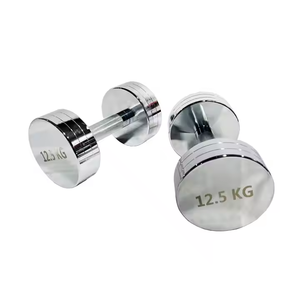 Set di Manubri Personalizzati di Alta Qualità in Cromo e Oro per Palestra Domestica <span class=keywords><strong>Pesi</strong></span> Liberi in Acciaio Dorato - Product Image 3