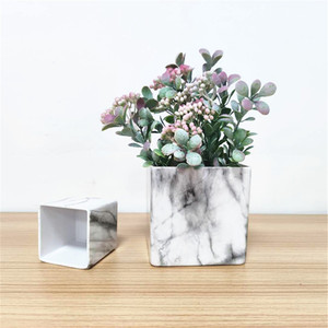 <span class=keywords><strong>Pot</strong></span> <span class=keywords><strong>de</strong></span> <span class=keywords><strong>fleur</strong></span> succulente en plastique, avec colonnes <span class=keywords><strong>de</strong></span> Simulation carrées, pour décoration d'intérieur, style nordique, petit <span class=keywords><strong>Pot</strong></span> <span class=keywords><strong>de</strong></span> marbre - Product Image 3