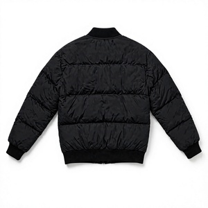 Nouvelle veste bomber décontractée à col rond et motif diamant, épaisse, en coton matelassé pour homme, avec fermeture éclair - Product Image 2