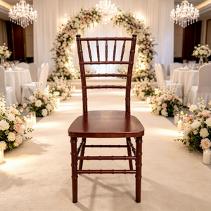 Wholesale Wood Fruitwood Color Stackable Wedding Event Party Rental <b>Dining</b> Solid <b>Wooden</b> Tiffanie Chiavari <b>Chair</b> - Product Image 1