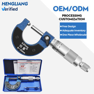 Hengliang Enkele Kop <span class=keywords><strong>Micrometer</strong></span> <span class=keywords><strong>0</strong></span>-<span class=keywords><strong>25Mm</strong></span> Oppervlakte Spiraallegering En Roestvrij Staal Meet Buiswanddikte - Product Image 2