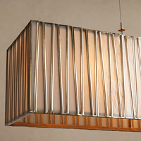 Suspension linéaire en verre, style moderne et luxueux, pour salle à manger, restaurant, villa, hôtel, éclairage sur mesure, fabricant OEM ODM