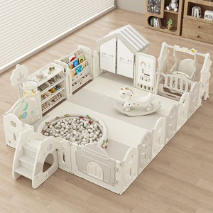 Nhà Máy OEM Trẻ Em Chơi Sân Có Thể Gập Lại Bé Nhựa Trong Nhà Playpens Sân Chơi Trẻ Em An Toàn Hàng Rào Với Cổng - Product Image 1